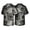 Black, variant on Halloween Mens Scrub Top Novelty Printed V-Neck Short Sleeve Scrub Top Halloween Scrub Shirts with Pockets
