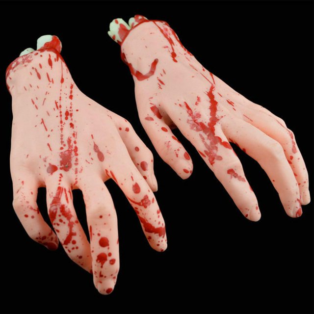 Accesorios para Pies de mano artificiales aterradores Yotijar Accesorios de Halloween Color de la piel