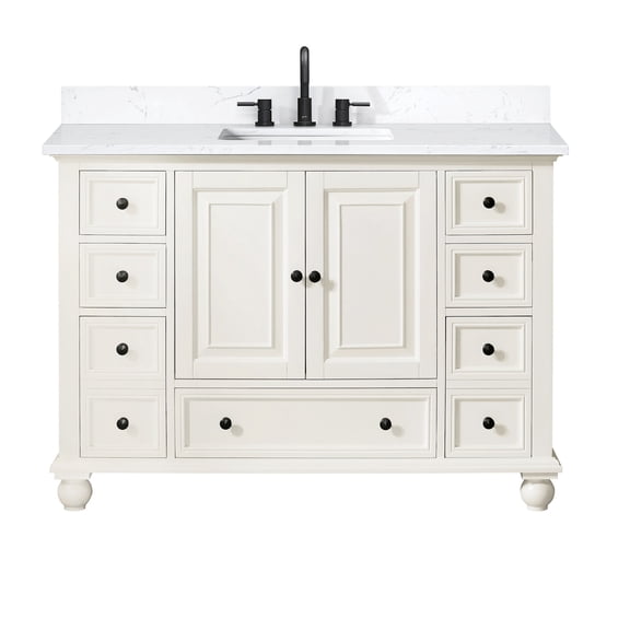 Avanity THOMPSON-VS49-FW-E Thompson 48" Free Standing Single Basin Vanity Set - White