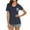 01 Navy, variant on Weiqiqre Womens Pajama Sets Short Sleeve Tee and Shorts Pajama Set Cute Alpaca Print Sleepwear
