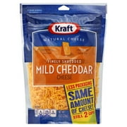Kraft Natural Cheese: Cheddar Mild Finely Shredded Shredded Cheese, 8 Oz