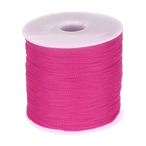 1/16 Inch Polypropylene Rope Braided Ropes, 328ft Nylon Rope Rose Red