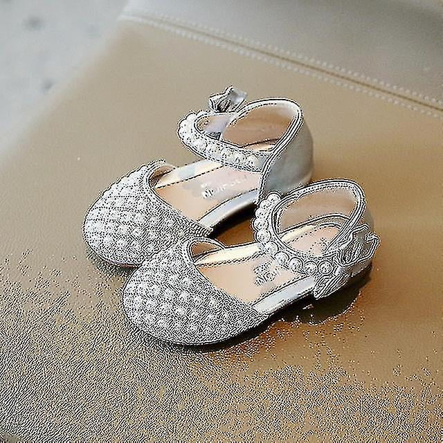 Summer Girls Gift Sandals Fashion Sequins Rhinestone Bow Girls Princess Shoes Baby Girl Shoes Flat Heel
