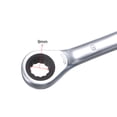 thumbnail image 4 of Unique Bargains Double Box End Ratcheting Wrench (8mm x 9mm) Metric 72 Teeth 12 Pt Ratchet Spanner Tools, CR-V, 4 of 5
