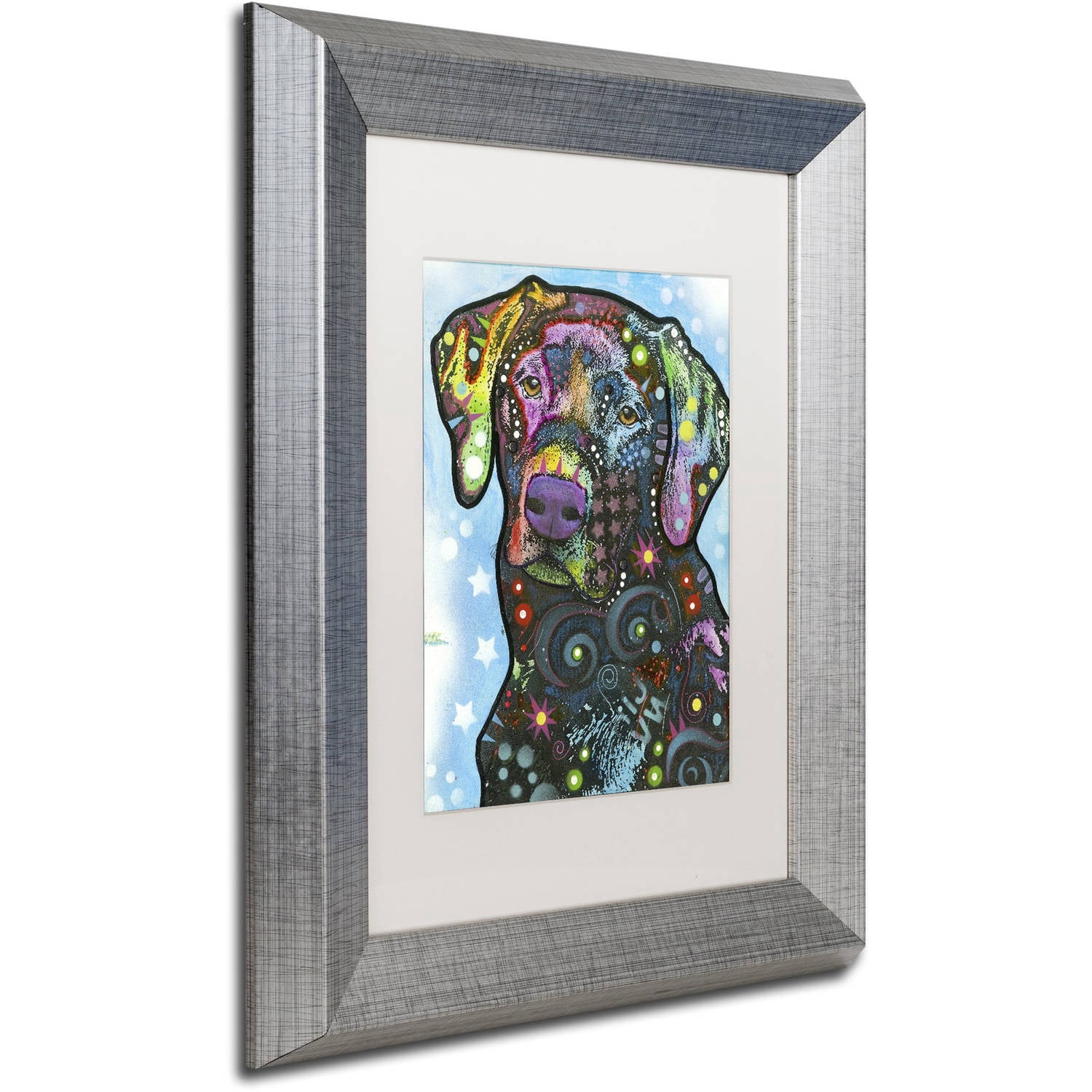 Trademark Fine Art "27" Canvas Art by Dean Russo, White Matte, Silver Frame