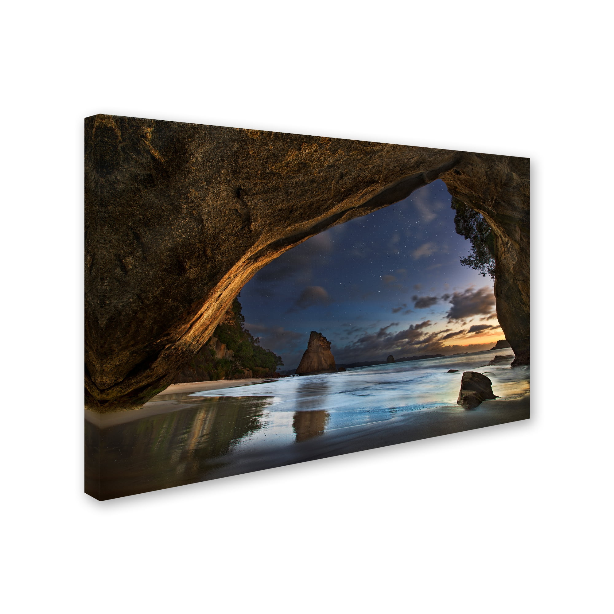 Trademark Fine Art 'Cathedral Cove' Canvas Art by Yan Zhang