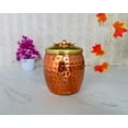 thumbnail image 2 of GoldGiftIdeas Copper Hammered Dry Fruit Jars with Lid (Kulhad Shape), Diwali Return Gifts, Serving Bowls/Sweet Box for Party, Wedding Favor (Pack of 10), 2 of 5