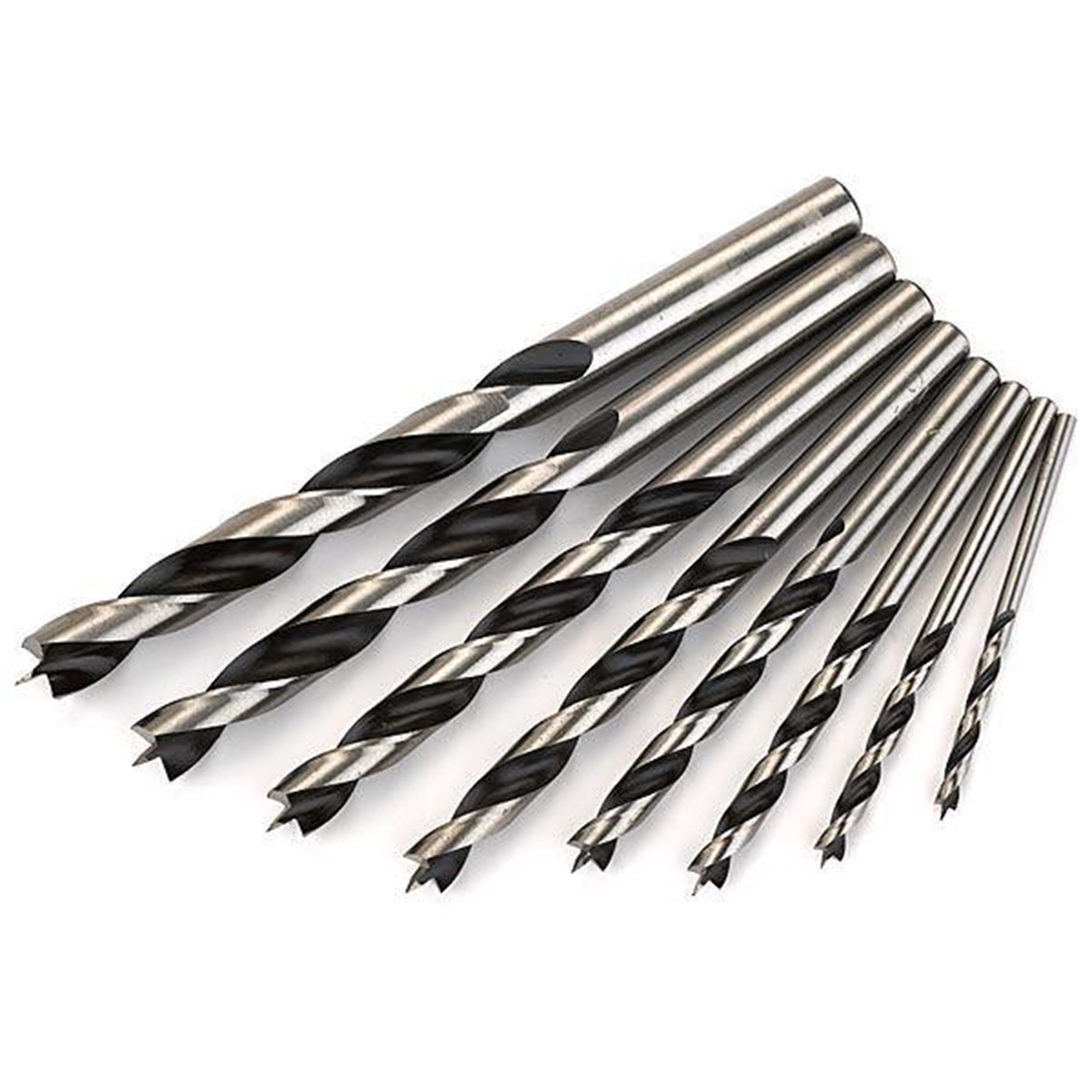 FISCH 8Piece Metric Chrome Vanadium Brad Point Bit Set