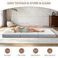 thumbnail image 3 of VKLIVING Tri-Fold Memory Foam Mattress,6 Inch Portable Floor Mattress with Washable Cover, Non-Slip Bottom & Breathable Mesh Sides for Guest Bed, Camping, Home, RV, 3 of 8