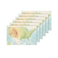 thumbnail image 4 of MKHERT Retro Map of USA United States, American Map Placemats Table Mats for Dining Room Kitchen Table Decoration 12x18 inch,Set of 6, 4 of 4