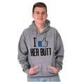 thumbnail image 4 of Funny Couples Matching Set Beard Butt Men Big & Tall Graphic Hoodie Brisco Brands 4X, 4 of 6