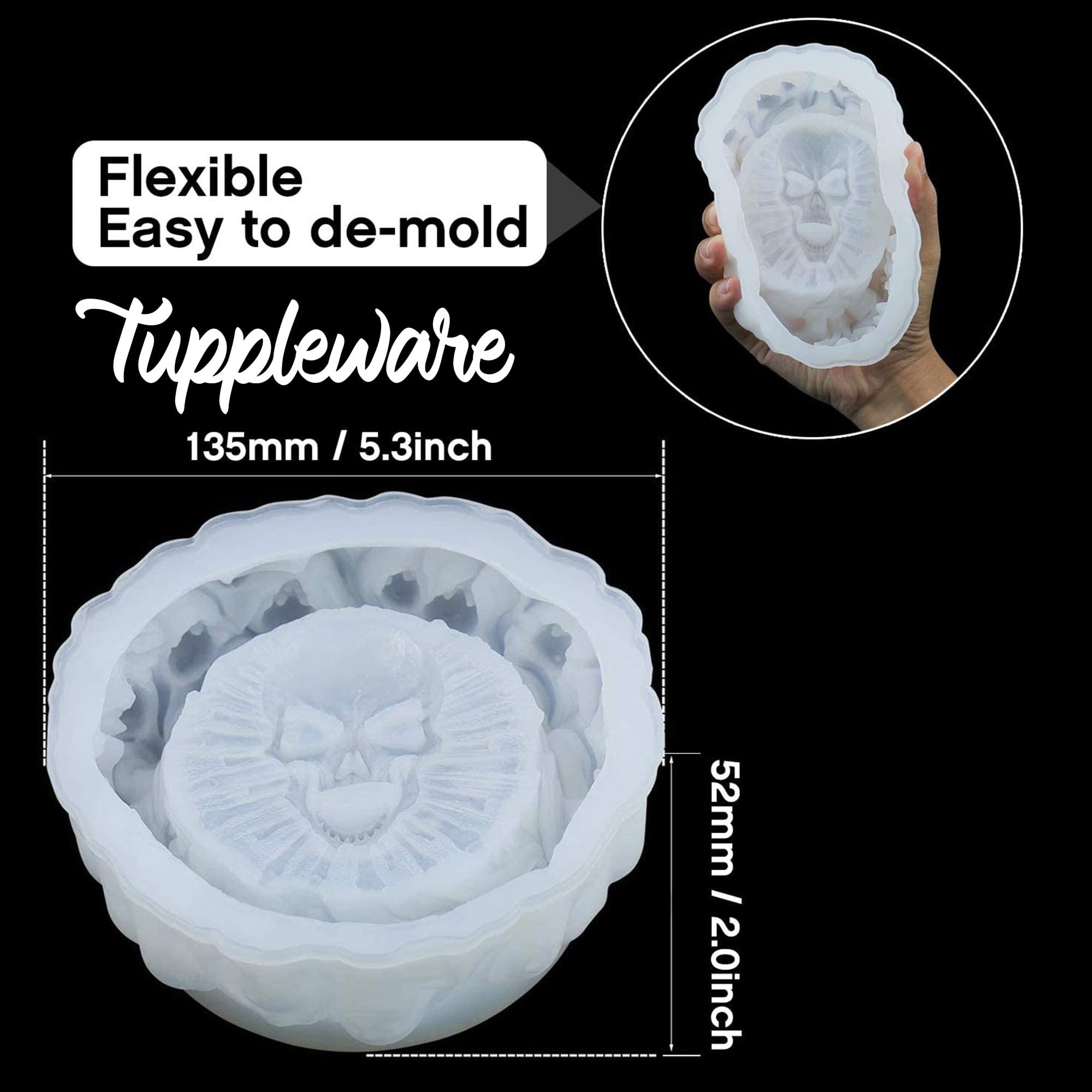 White Oval Mold Ashtray Mold Coaster Flexible Silicone Tray Mold Polygon  Epoxy Resin Casting Molds Plaster Mold DIY Craft Tool