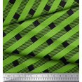 thumbnail image 2 of Soimoi Green polyester Crepe Fabric Diagonal Stripe Print Fabric by Yard 52 Inch Wide, 2 of 5