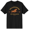 thumbnail image 5 of Yellowstone Dutton Ranch Crew Neck Short Sleeve Men's Black T-shirt-5XL, 5 of 7