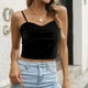 thumbnail image 3 of Playeras,Blusas y Tops,Ropa para Mujer Gimnasio Tank Tops Mujer Blusa corta de terciopelo con ombligo descubierto para mujer (Black, M), 3 of 7