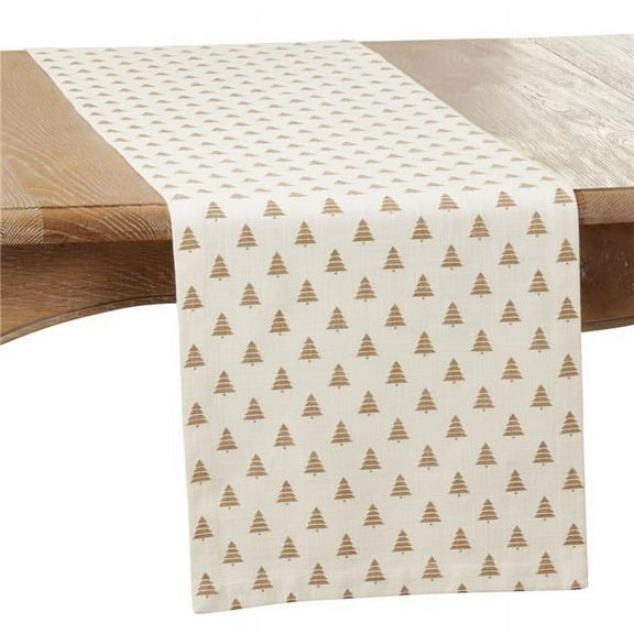 Saro Lifestyle Christmas Trees Design Table Runner