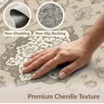 thumbnail image 6 of ODIKA 5'x7' Beige Brown Ornate Vines Design Washable Area Rug Intricate Floral Motifs with Elegant Borders Non-Slip, Low Pile, Stain Resistant for Guest Room, Lounge, Apartment, 6 of 7