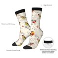thumbnail image 4 of Bingfone Compression Socks for Women and Men Long Socks for Running Athletic Cycling Nurse- Little Birds, 4 of 6