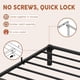thumbnail image 4 of 8 - pulgada king marco de cama: heavy - duty metal con durable iron slats y legs. no box spring o screws required. supports up to 800 lbs, 4 of 5