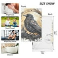 thumbnail image 2 of Bird Black Hand Towel Bath Towels Face Towels Cotton Absorbent for Home Hotel Spa Swimming Yoga Sports, 2 of 7