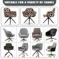 thumbnail image 6 of Xixirimido Brown Cowhide Pattern Swivel Office Armrest Chair Covers Stretch Dining Chair Cover, Mid-Back Desk Chair Slipcover Removable Accent Armchair Protector, 6 of 7