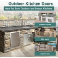 thumbnail image 6 of Outdoor Kitchen Doors 17W x 23H Inch Stainless Steel Doors, Vertical Access Door with Handles Single Access Cabinet Door, Flush Mount for Grilling Station, Outdoor Kitchens BBQ Island& Cabinet, 6 of 6