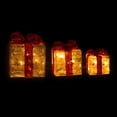 thumbnail image 3 of Northlight Set of 3 Lighted Gold and Red Gift Boxes Christmas Outdoor Decorations 10", 3 of 7