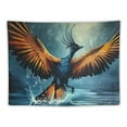 thumbnail image 5 of Shiartex Fantasy Phoenix Tapestry, Water Ice and Fire Rising Phoenix Animal Anime Tapestry Wall Hanging for Bedroom, Aesthetic Tapestry for Men Beach Blanket College Dorm Home Decor Painting, 5 of 6