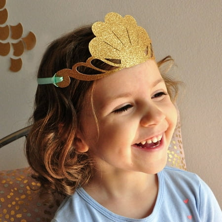 Mermaid Crown. Mermaid Party Favor. Handcrafted in 1-3 Business Days. Glitter Gold Party