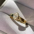 thumbnail image 4 of 2Ct Lab Created Diamond Oval Cut Bezel Set Women's Engagement Ring In 14K Yellow Gold Plated, 4 of 5