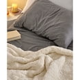 thumbnail image 2 of Sonive Twin Jersey Knit Pure Cotton Sheet set, 145gsm 100% Soft Cotton Super Breathable 3 Pieces Sheets set (Twin, Grey), 2 of 3