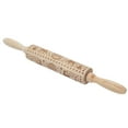 thumbnail image 6 of Christmas Rolling Pin, Christmas Embrossed Wooden Rolling Pins with Reindeer Pattern for Baking Cookies Kitchen Tool(14.0x1.6in), 6 of 8