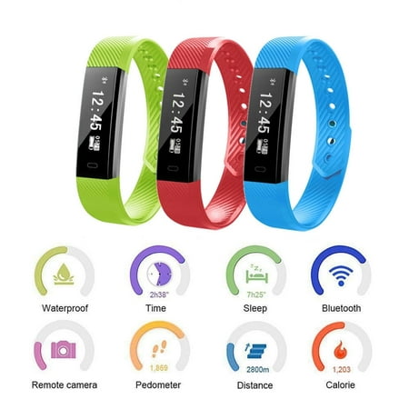 Fashion ID115 HR Plus Bluetooth Sport Smart Watch Fitness Tracker Bracelet Heart Rate
