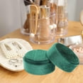 thumbnail image 3 of Worgeous present Packaging Jewelry Box Velour Green For Couples Engagement 1Set 2.2x1.8x1.7in, 3 of 8