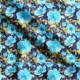 thumbnail image 1 of Soimoi Floral Print,Cotton Poplin, Sewing Fabric Sold by The Yard 42 Inch Wide,Sewing Craft Quilting/Quilt Making Fabric, Yellow & Blue, 1 of 5