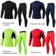 thumbnail image 3 of Sonducket Conjuntos de ropa interior térmica de invierno para hombre, Calzoncillos largos a prueba de viento, mallas elásticas de manga larga, traje para conjuntos de ropa Azul oscuro SG Sonducket AP013580-06, 3 of 6