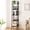 Black, variant on 4-Tier Ladder Shelf, Corner Bookshelf for Living Room, Balcony, Home Office, Bookcase Storage & Display Shelf, Rustic Brown