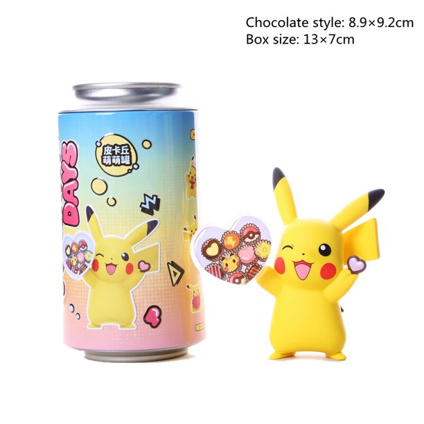 Figuras de Pokemon Pikachu de 6 estilos, contenedor de bolígrafo, figura de acción de Anime, modelo de dibujos animados, muñecas de coche, juguete para regaloEstilo chocolatoso zhangyuxiang unisex