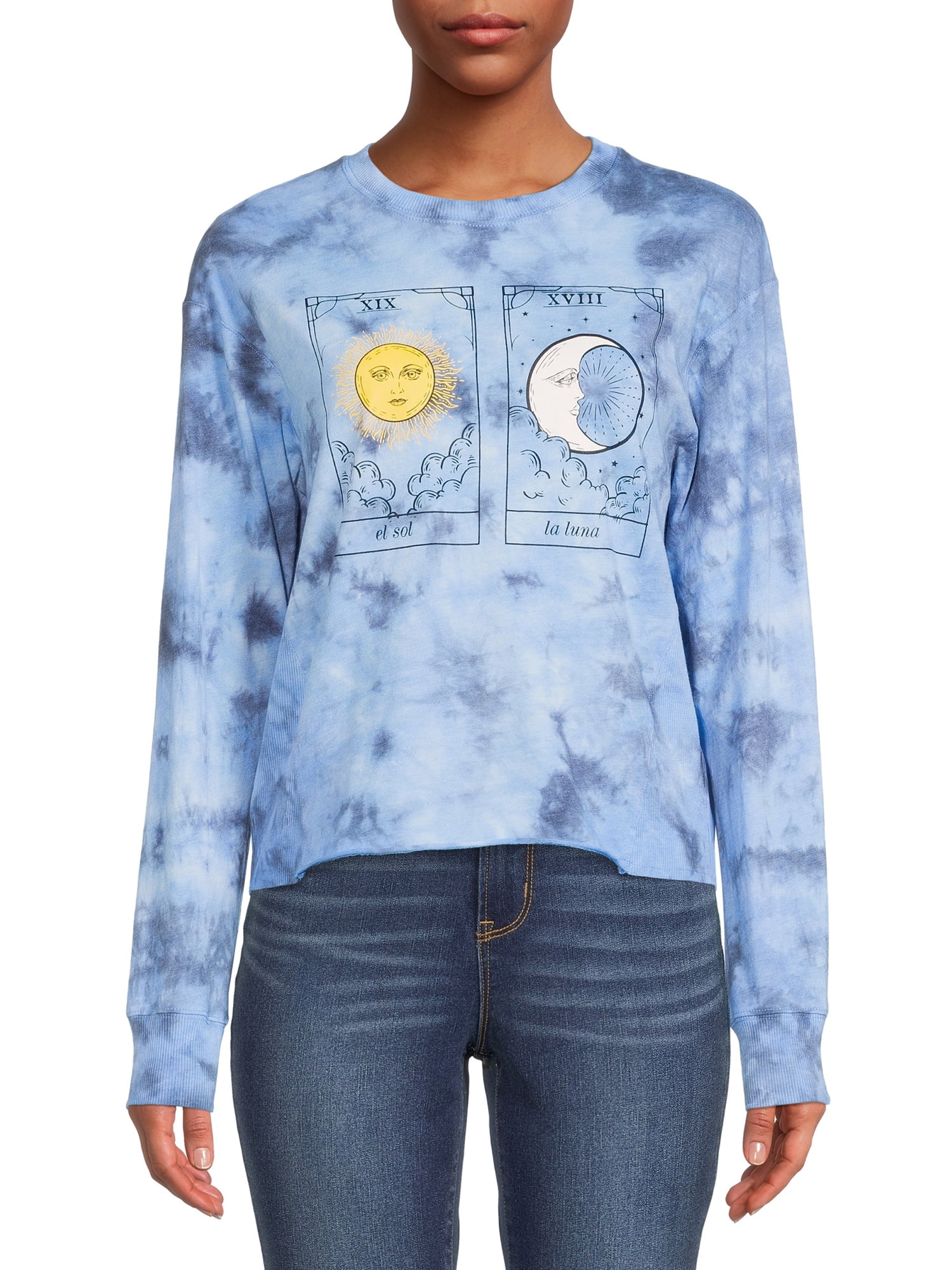 No Boundaries Juniors' Tie-Dye Graphic T-Shirt
