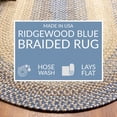 thumbnail image 6 of Super Area Rugs Braided Rug Round 10ft Farmhouse Kitchen Rug - Ridgewood Braided Rug for Living Room - Reversible - Indoor/Outdoor - Made in USA - Blue/Beige, 10' Round, 6 of 18
