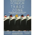 thumbnail image 2 of Jack Rivolta 12x14 Gold Ornate Wood Frame and Double Matted Museum Art Print Titled - The United States’ First Foreign Trade Zone (1937), 2 of 4