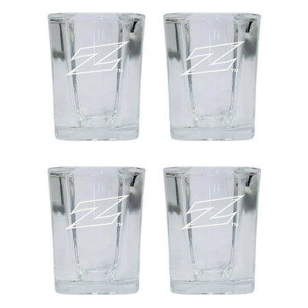 

Akron Zips 2 Ounce Square Shot Glass laser etched logo Design 4-Pack