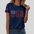 thumbnail image 2 of Duqingm 250th Anniversary Shirt Women's America 250 Printed Casual T-Shirt United States 250Th Anniversary Patriotic Tee Navy,XL, 2 of 5