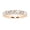 14K Rose Gold Plated 925 Sterling Silver, variant on 0.65 Ctw Round & Baguette Moissanite Wedding Bands Ring for Women 14K Rose Gold Plated 925 Sterling Silver Eternity Stacking Anniversary Wedding Promise Rings Jewelry Gift for Her D Color VVS1 9