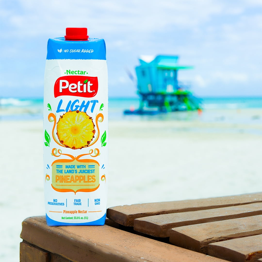 Petit Light Pineapple Nectar Juice, 33.8 fl. oz., Nectar Juice, Creamy Texture