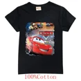 thumbnail image 4 of Camisetas de algodón para niños de Pixar Cars Lightning McQueen, camisetas casuales de dibujos animados para niños, camisetas para niños, niñas y adolescentes, 4 of 5