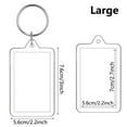 thumbnail image 2 of SEIWEI 5PCS Plastic Blank Photo Frame Keychain Pendant Personalized Blank Picture Display Decoration (Large), 2 of 8