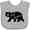 AC-Heather Grey, variant on Inktastic West Virginia Black Bear Silhouette Boys or Girls Baby Bib