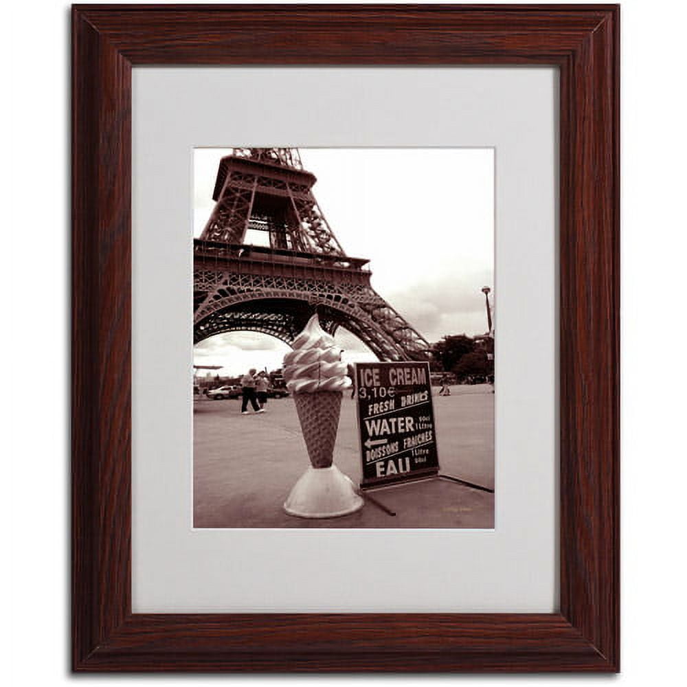 Trademark Fine Art 'Eiffel Tower Ice Cream Cone 2' Matted Framed Art by Kathy Yates