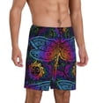 thumbnail image 2 of Fotbe Indian Mandalas Dragonfly Pantalones Cortos de Pijama para Hombre, Ropa de Dormir, Pantalones de Pijama Cortos para Hombre-X-Large, 2 of 6